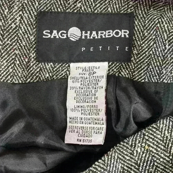 Sag Harbor Vintage 8P Pinup Wool Pencil Skirt Belt Adjustable Zipper Side Slit - Picture 3 of 10